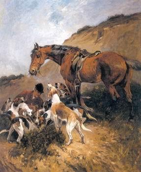 unknow artist Classical hunting fox, Equestrian and Beautiful Horses, 035. china oil painting image